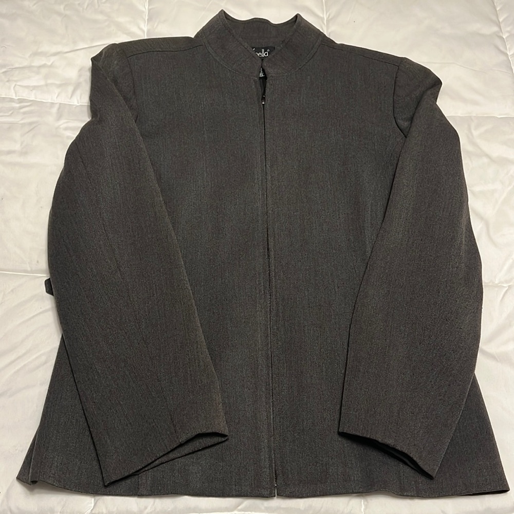 RAFAELLA 2 PIECE GREY SKIRT SUIT